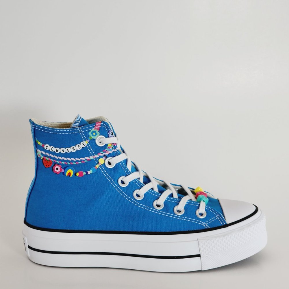 Converse CTAS Hi Lift Embroidered Bracelet Women's Platform Sneakers A06844C NWT - Picture 2 of 6
